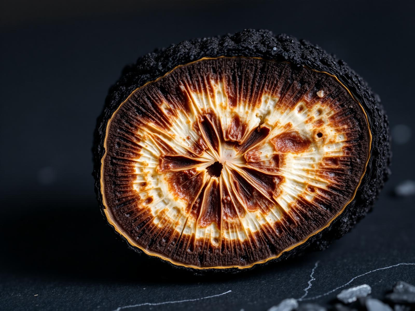 Cross section of a Sarrión black truffle
